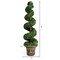 Set of 2 4FT Artificial Boxwood Spiral Topiary Trees for Indoor Outdoor Decor